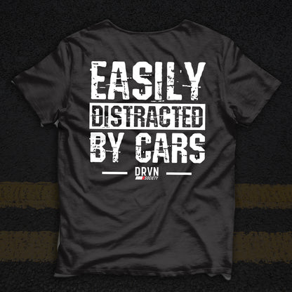 Easily Distracted - Black Unisex Classic Fit Crew Neck T-shirt - X2 Entries!