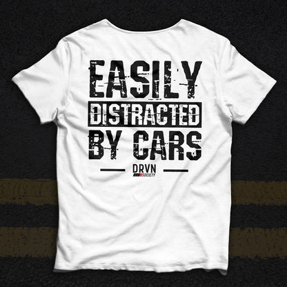 Easily Distracted - White Unisex Classic Fit Crew Neck T-shirt - X2 Entries!