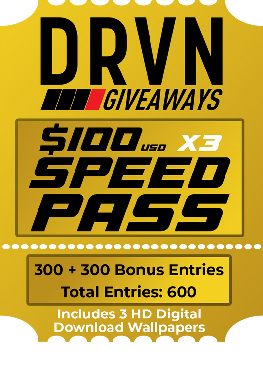 Speed Pass - Gold - 3X + 300% Bonus Entries - 600 Entries