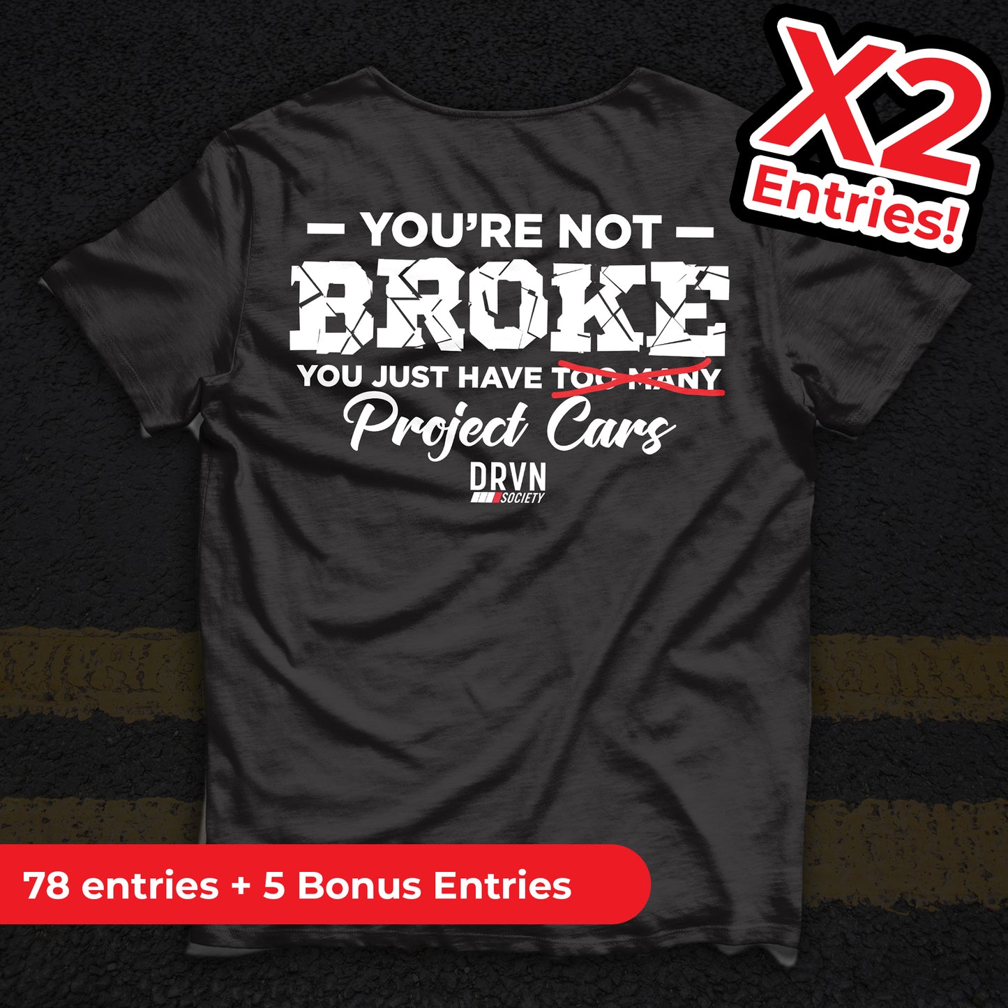 You're Not Broke - Black Unisex Classic Fit Crew Neck T-shirt - X2 Entries!