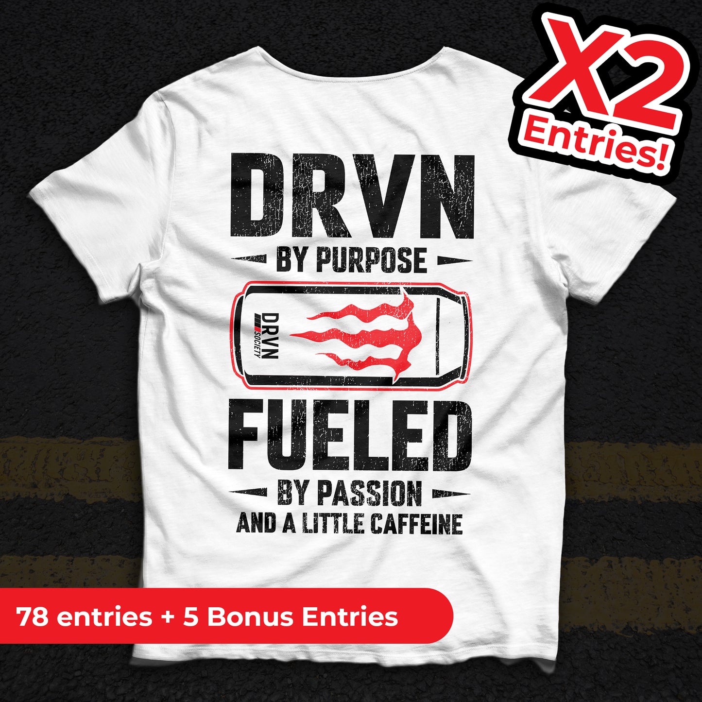 A Little Caffeine - White Unisex Classic Fit Crew Neck T-shirt - X2 Entries!