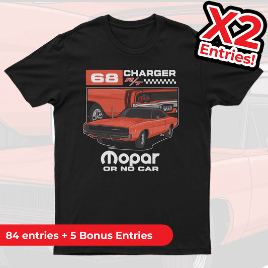 68 Dodge Charger RT - Mopar or No Car - Black Unisex Premium T-shirt - X2 Entries!