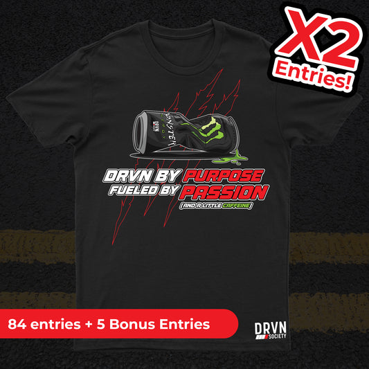 Monster - DRVN by Purpose - Black Unisex Boxy T-shirt - X2 Entries!